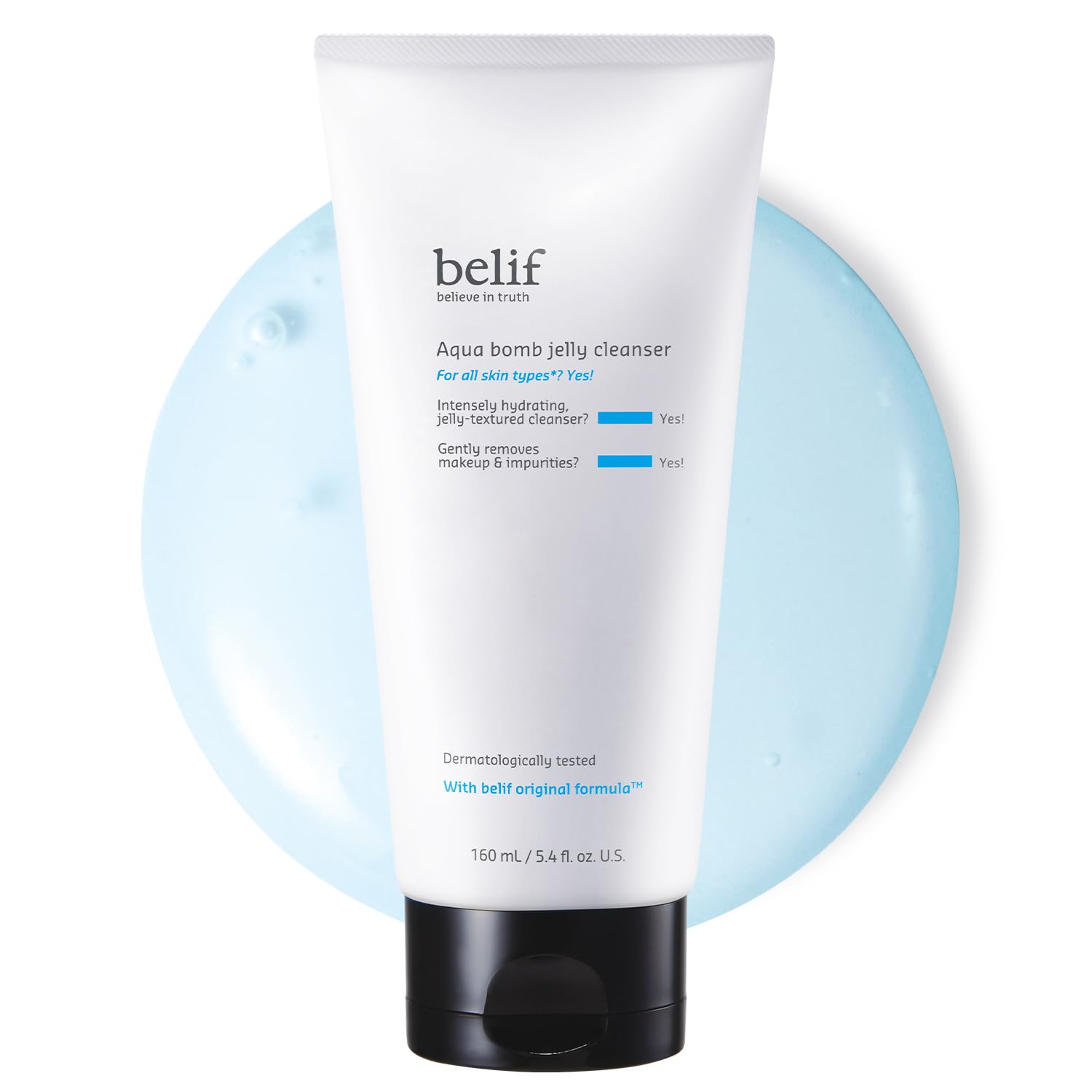 belif Jelly Hydrating Deep Cleanser – Low pH Mild Gel-to-Foam Face Wash for Daily Deep Pore Cleansing, Hydrating an