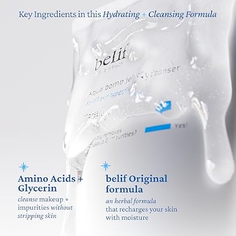 belif Jelly Hydrating Deep Cleanser – Low pH Mild Gel-to-Foam Face Wash for Daily Deep Pore Cleansing, Hydrating an photo 4