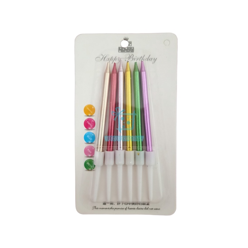 6 Pcs Birthday Pencil Candle