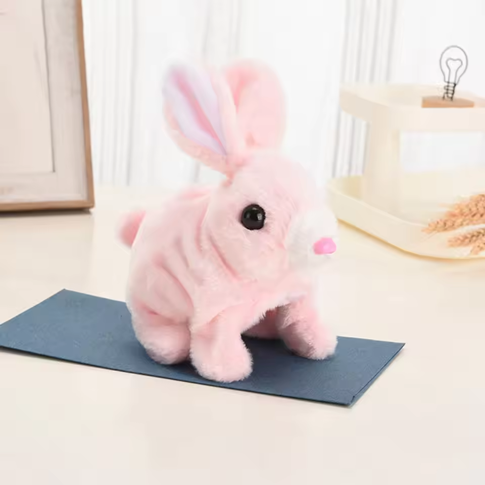 Stuffed Soft Rabbit Toy - Battery Operated