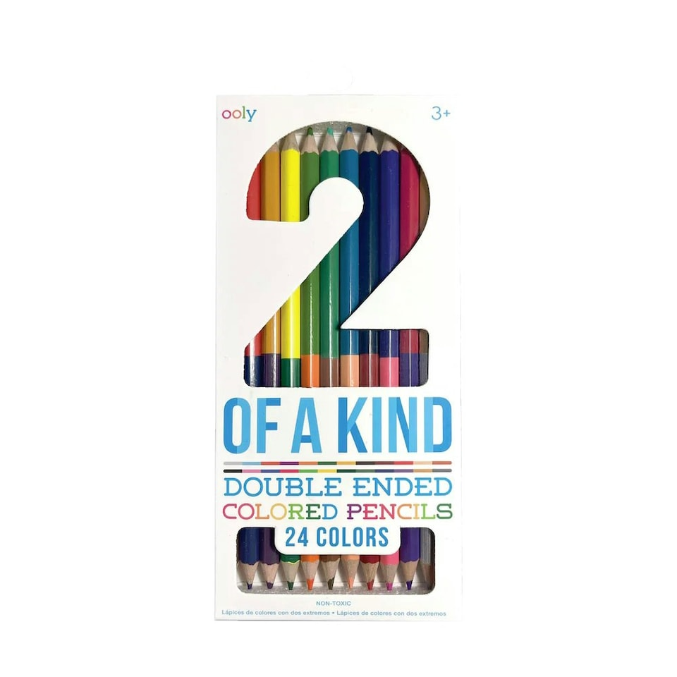 24 Colors Double-Ended 12 Pcs Color Pencil Set