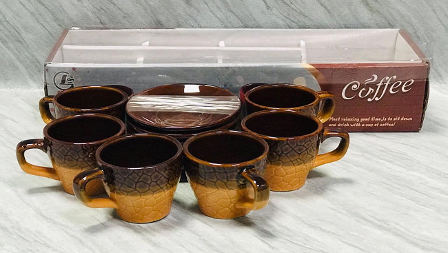 12 Pcs Coffee Cup & Sauser - 352-12