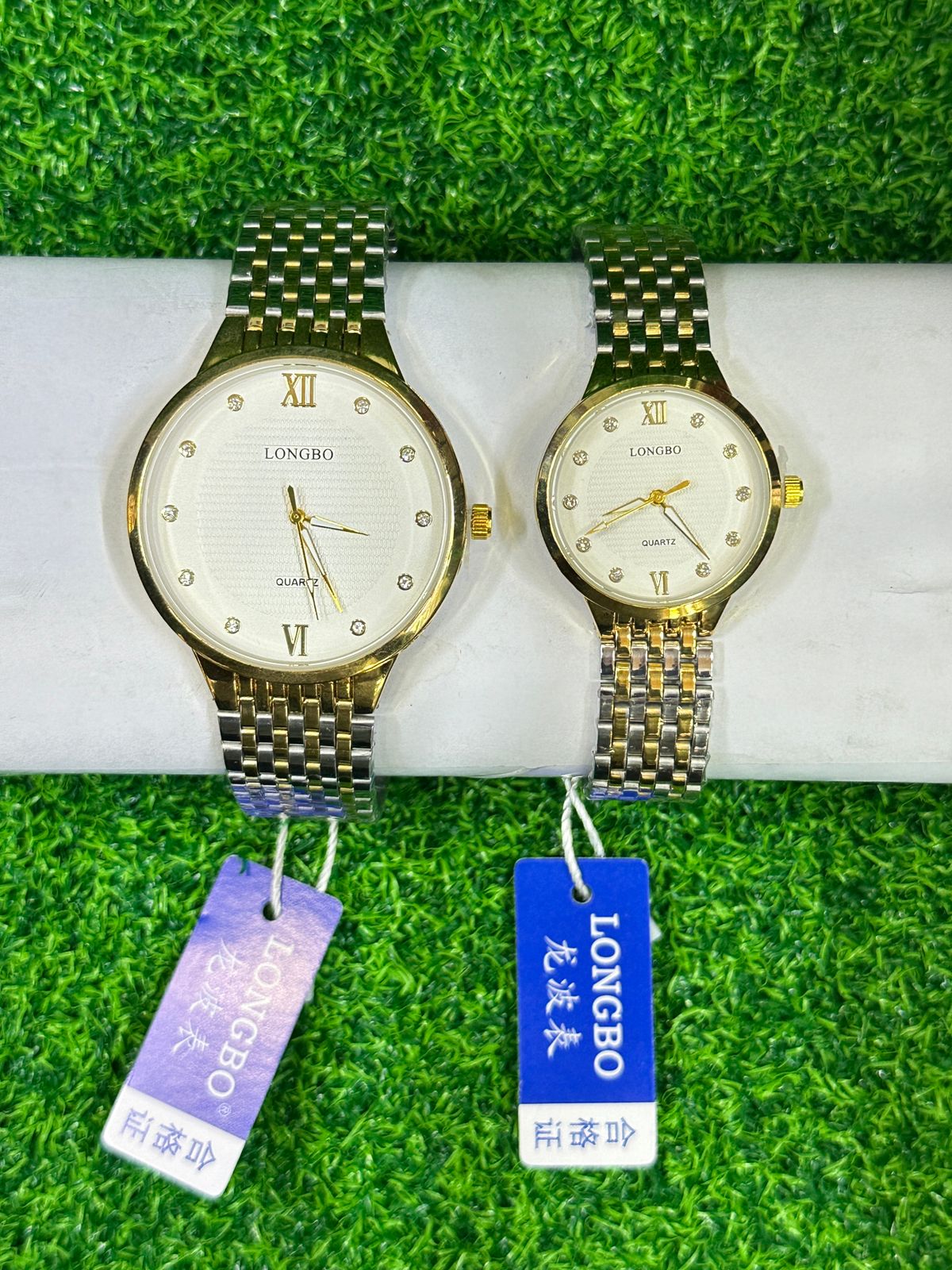 LONGBO Couple Gold & Sliver Watch