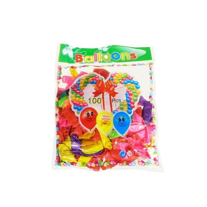 100 Pcs Balloon Pack - Multi Color