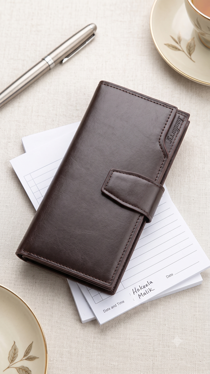 Baellerry Leather Long Wallet New