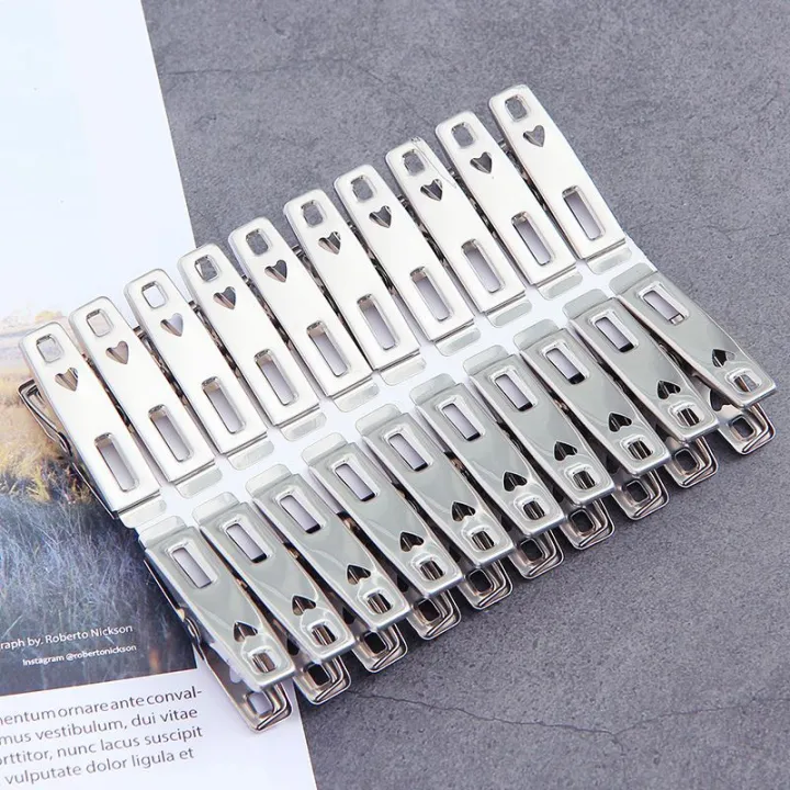 20 Pcs Stainless Steel Clothes Pegs